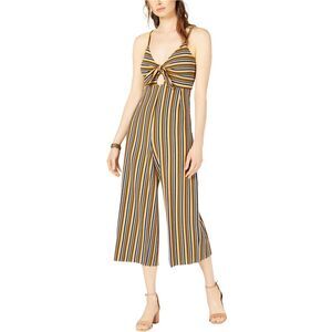 Project 28 Womens Tie Front Striped Jumpsuit, NWT